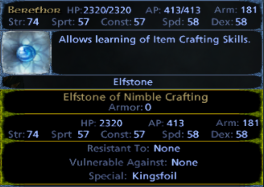 Elfstone of Nimble Crafting